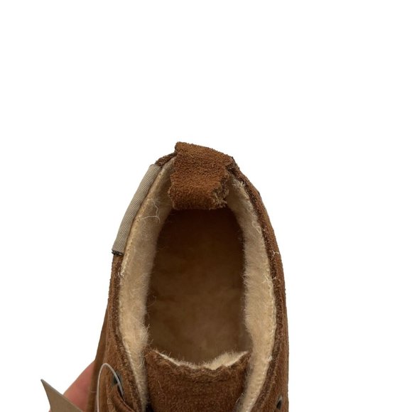 Bearpaw Skye Toddler Boys Suede Boots Size 10 Brown Slip on Lined Winter Shoes - Picture 9 of 16